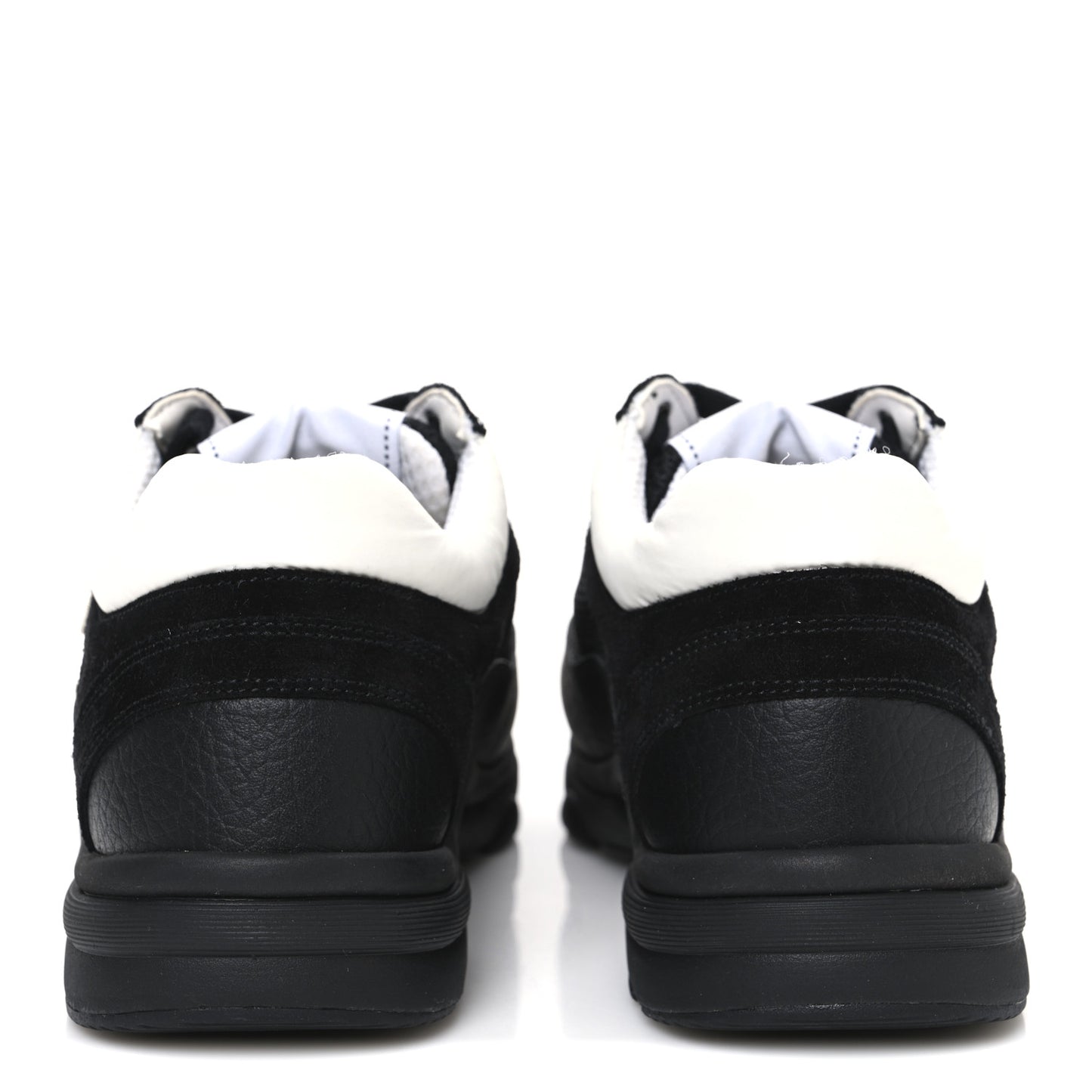 Mesh Suede Grained Calfskin Womens CC Sneakers 37 Black Brown