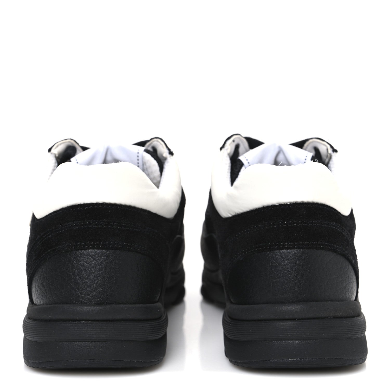 Chanel Mesh Suede Grained Calfskin Womens CC Sneakers 37 Black Brown 6 of 9
