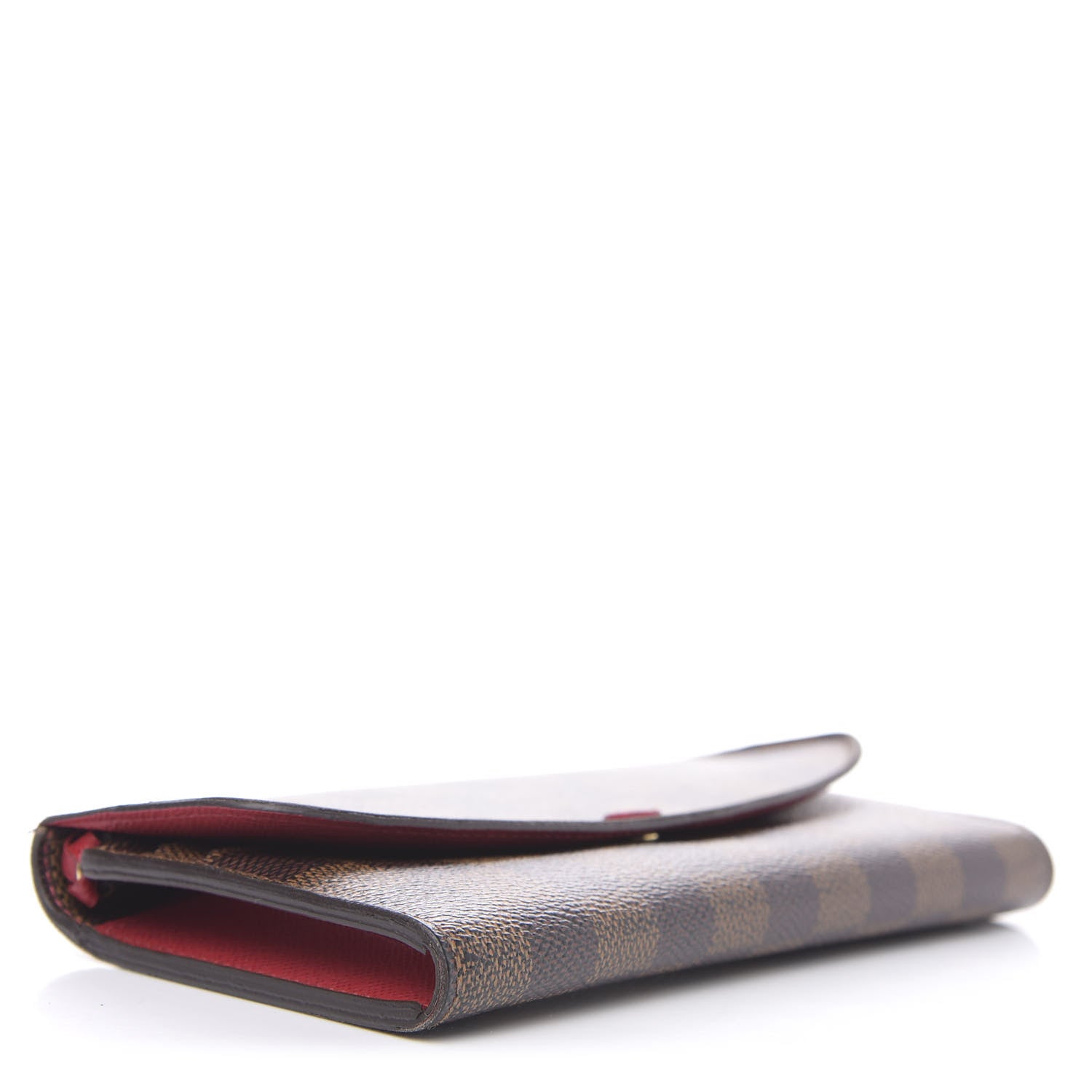 Louis Vuitton Damier Ebene Emilie Wallet Red 4 of 14