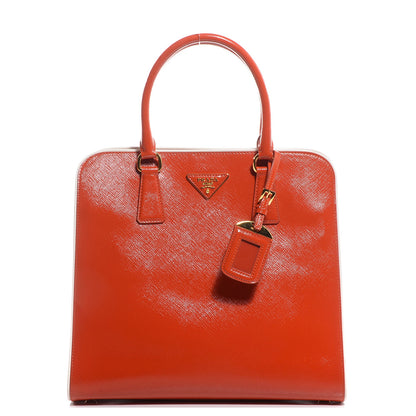 Prada Saffiano Vernice Shopping Tote Arancio 1 of 12