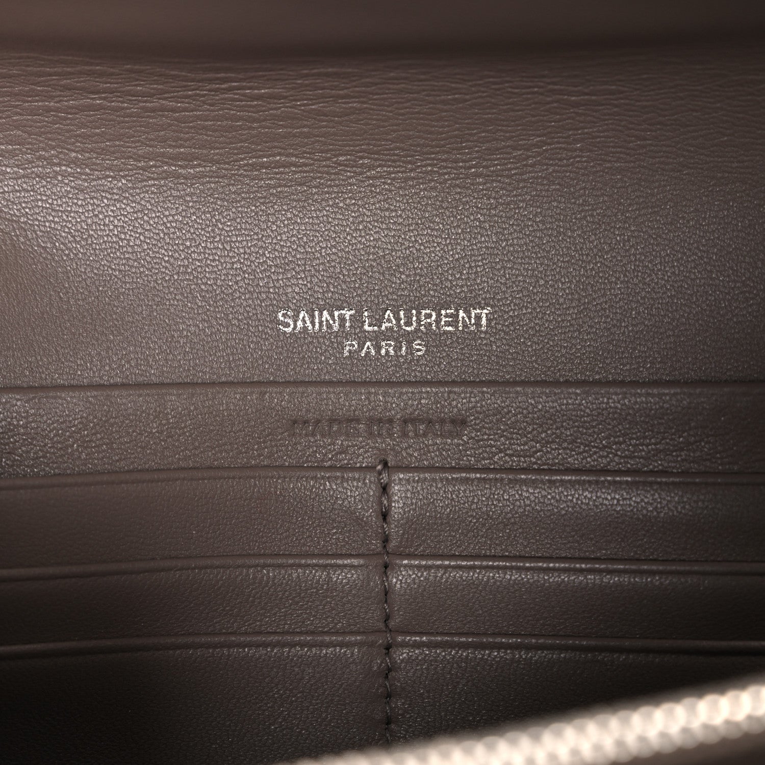 Saint Laurent Lambskin Y Quilted Monogram Large Loulou Flap Wallet Mink 6 of 7