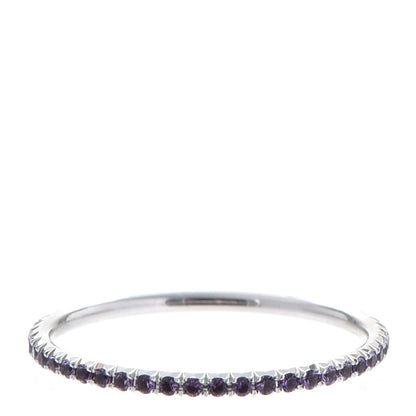 Tiffany 18K White Gold Amethyst Metro Ring 8.5 3 of 6
