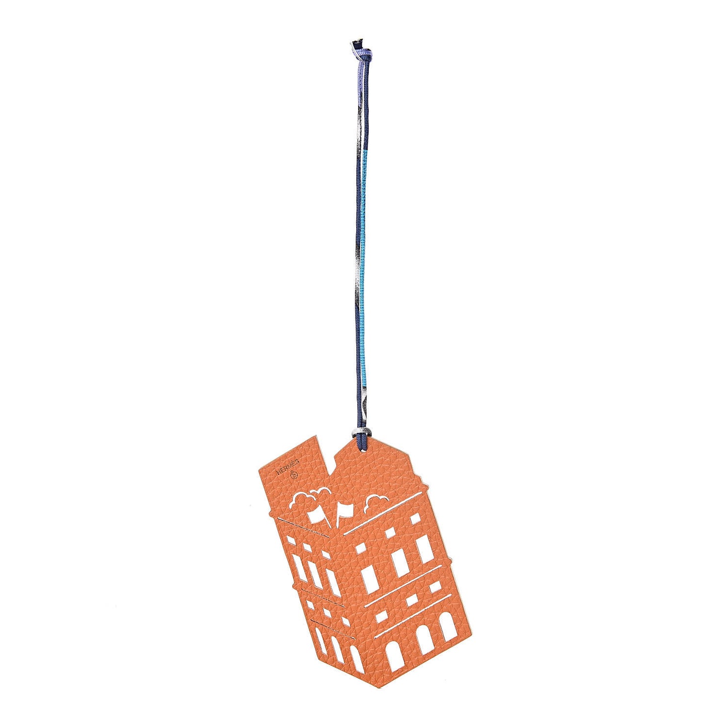 Togo Epsom Petit H Facade Bag Charm Orange Rouge H