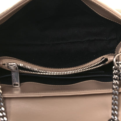 Saint Laurent Calfskin Y Quilted Monogram Small Loulou Chain Satchel Dark Beige 4 of 10