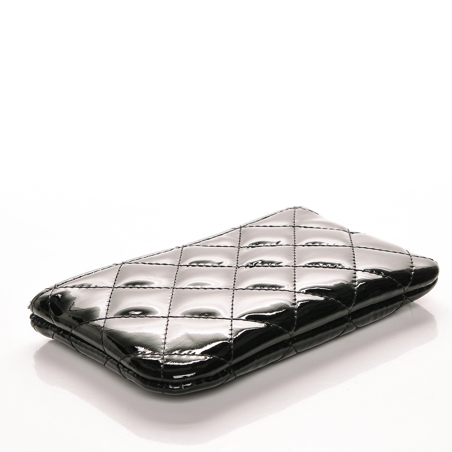 Chanel Patent Quilted Small Cosmetic Case Black 4 of 7