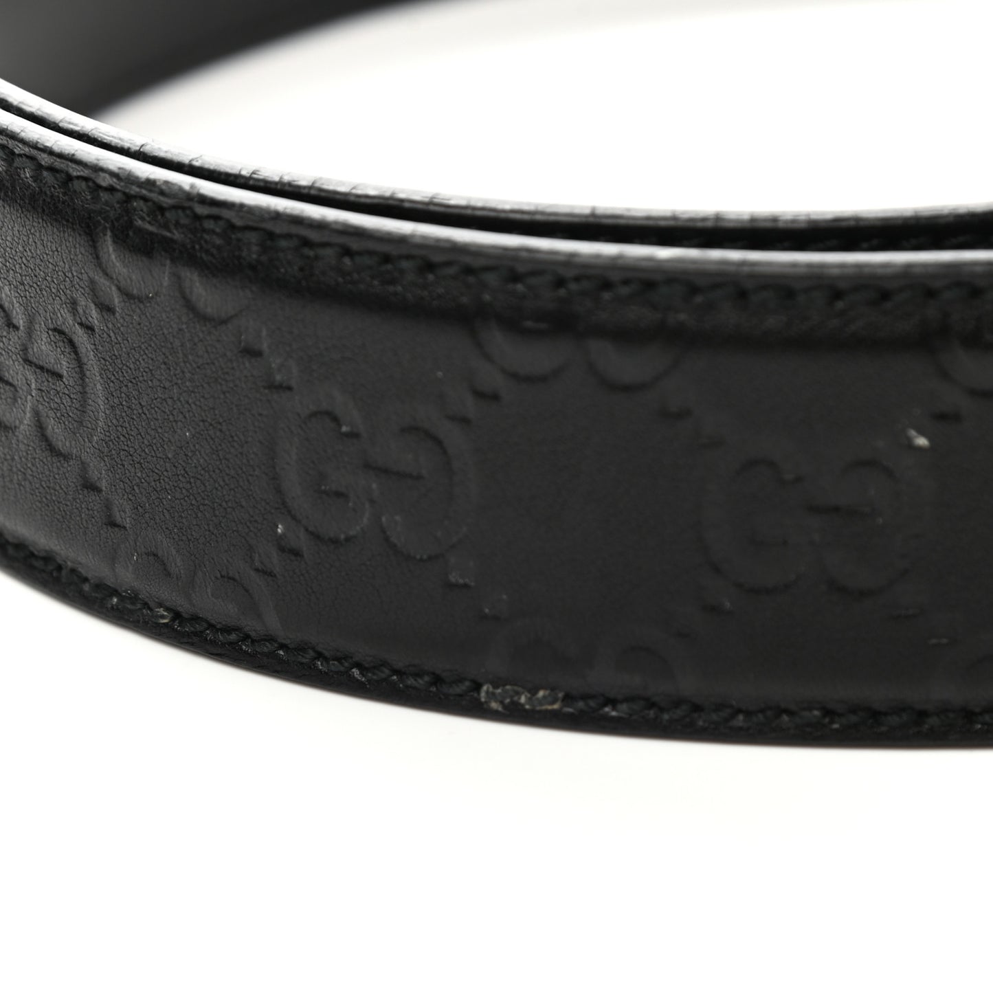 Guccissima Interlocking G Belt 85 34 Black