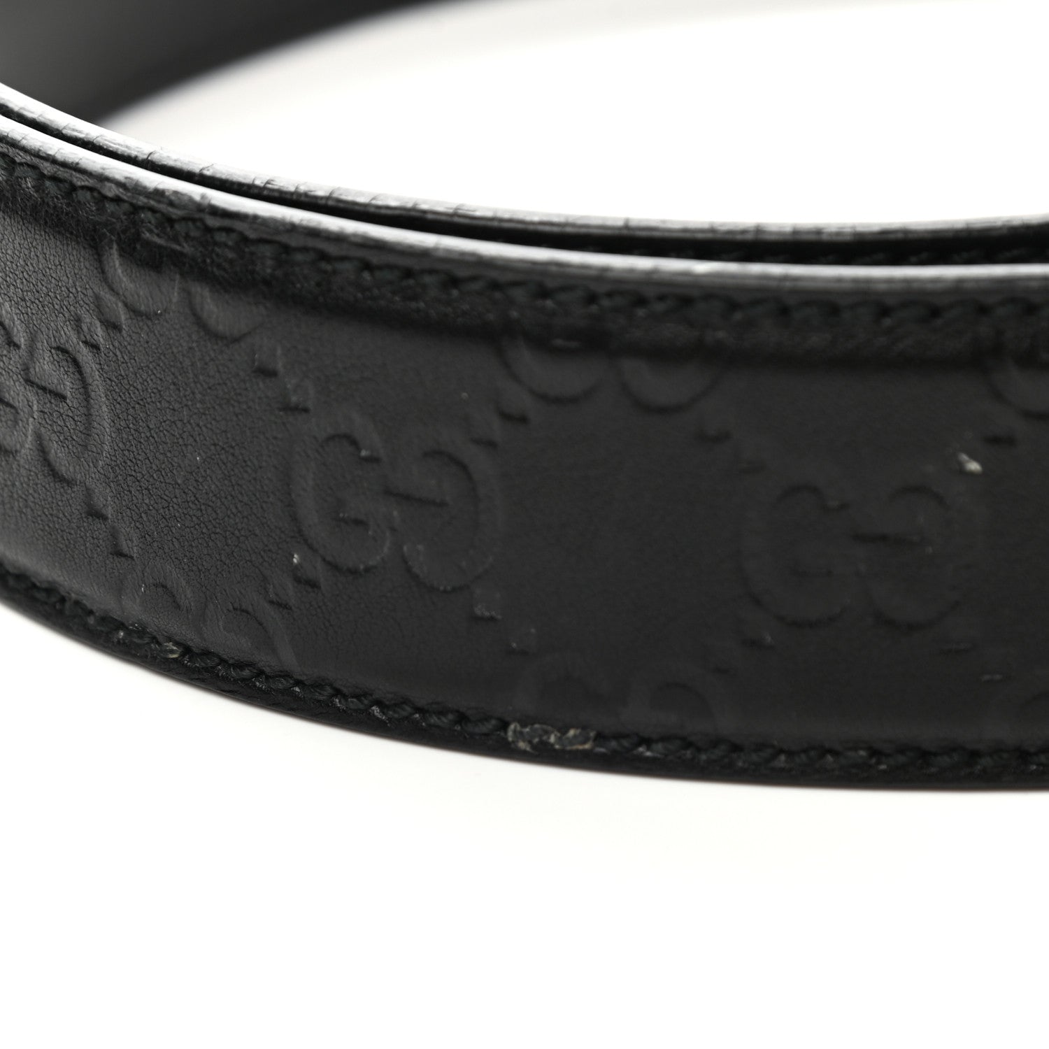 Gucci Guccissima Interlocking G Belt 85 34 Black 7 of 9