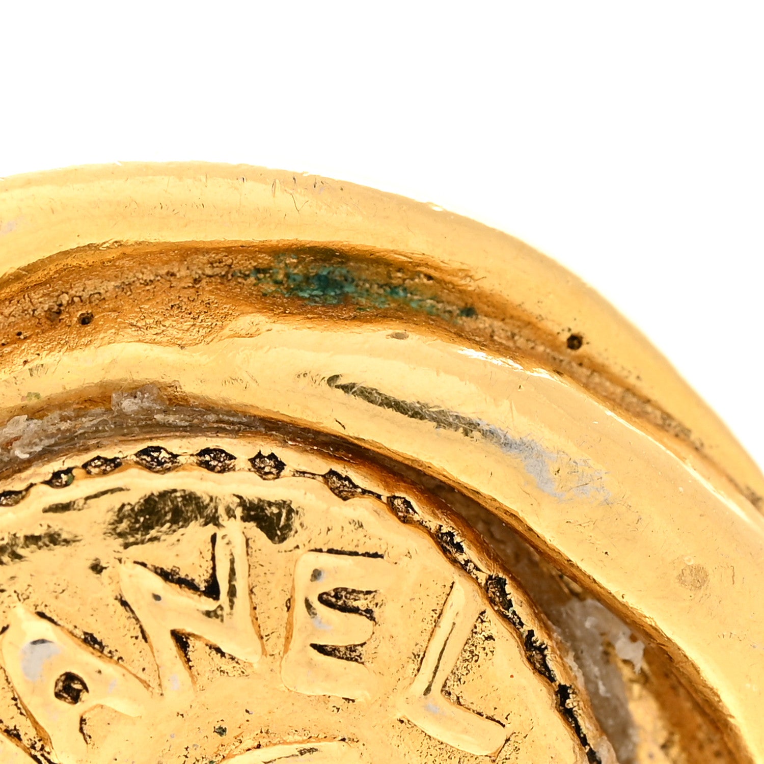 Chanel Round CC Clip On Earrings Gold 6 of 15