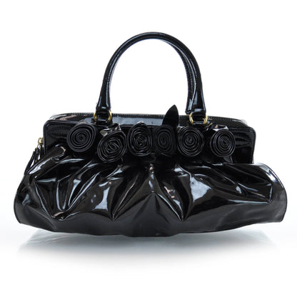 Valentino Garavani Coated Canvas Lacca Fleur Frame Bag Black 1 of 8