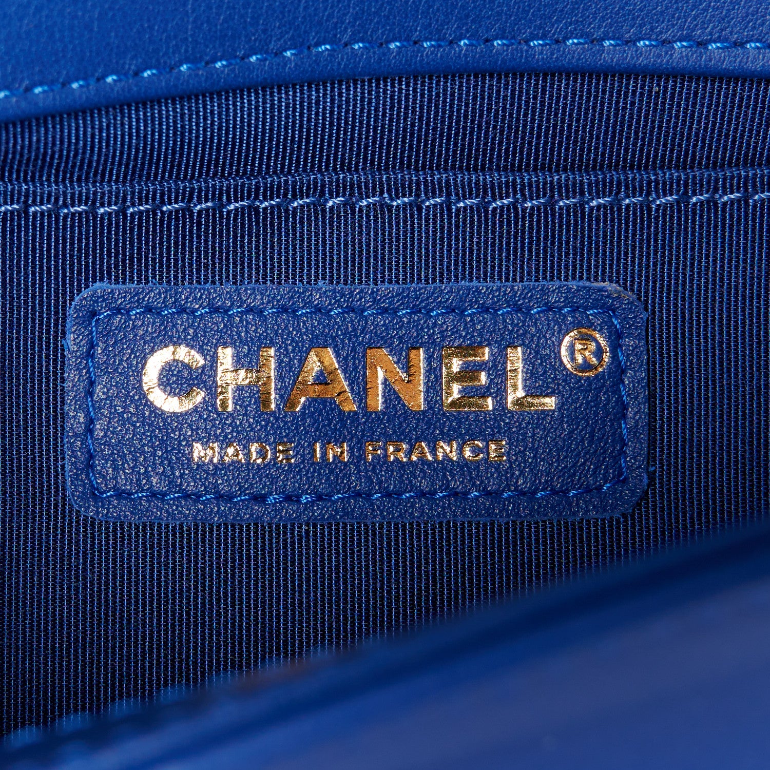 Chanel Lambskin Chevron Quilted Medium Boy Flap Blue 6 of 11
