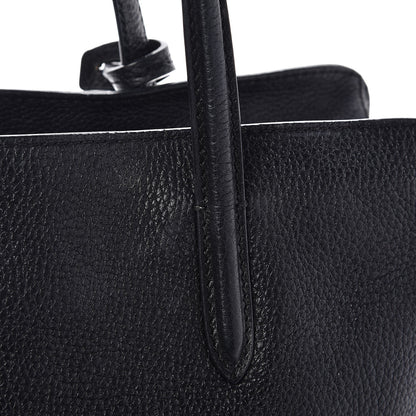 Alexander McQueen Pebbled Calfskin Small Skull Padlock Zip Around Tote Black 12 of 15