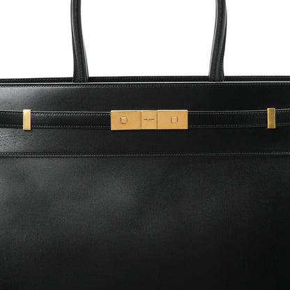 Saint Laurent Smooth Calfskin Manhattan North South Shopper Tote Black 7 of 10