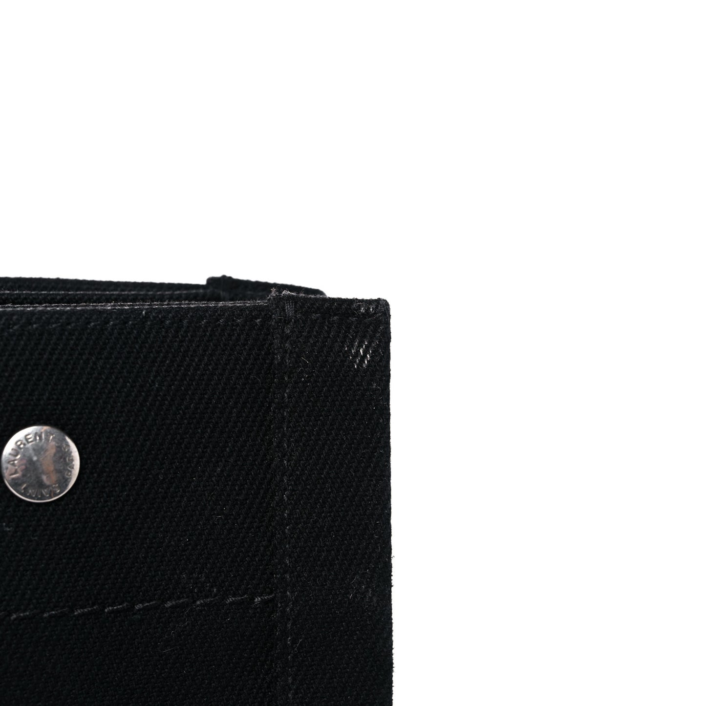 Linen Calfskin Rive Gauche Tote Black