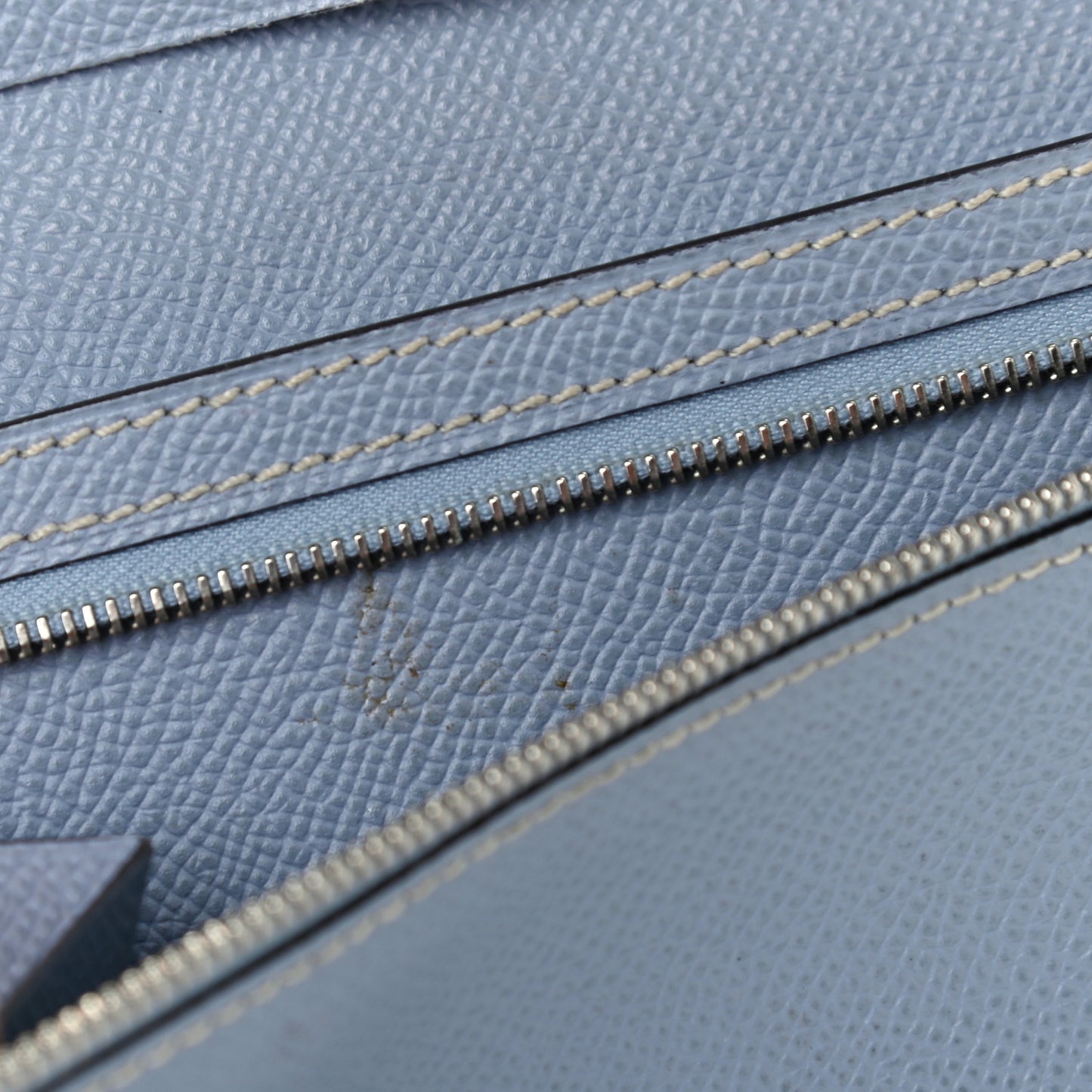 Epsom Bi-Color Bearn Gusset Wallet Lime Bleu Lin