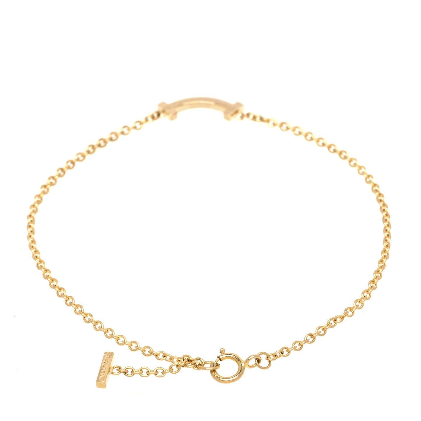 18K Rose Gold Mini T Smile Bracelet
