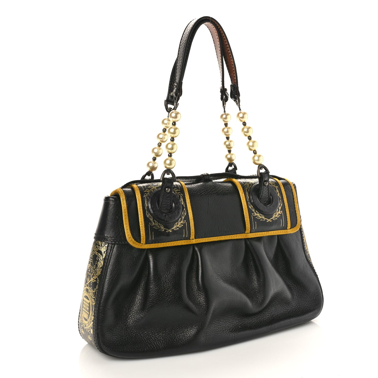 Calfskin Embellished B Bag Black