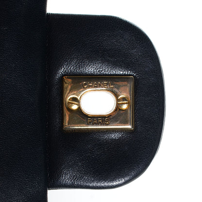 Chanel Lambskin Chevron Medium Double Flap Black 7 of 8