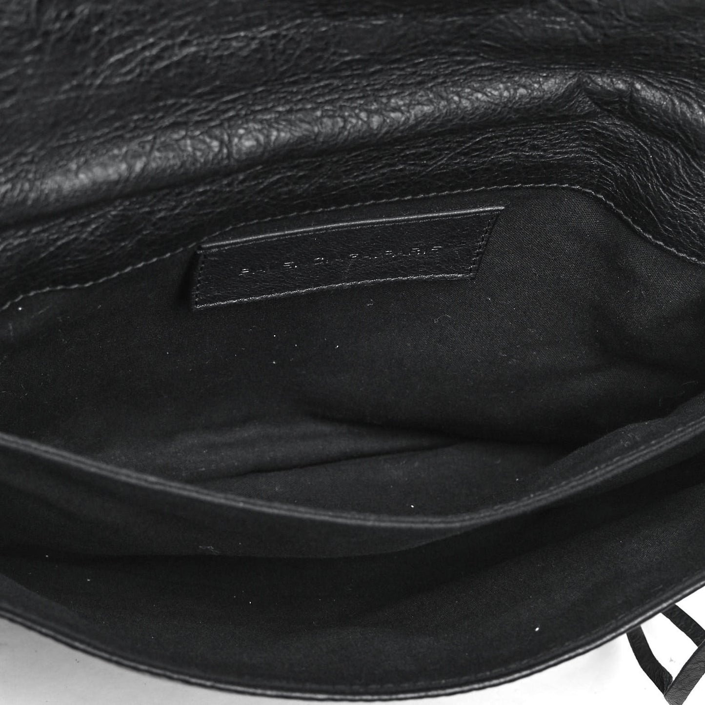 Agneau Classic Hardware Envelope Clutch Black