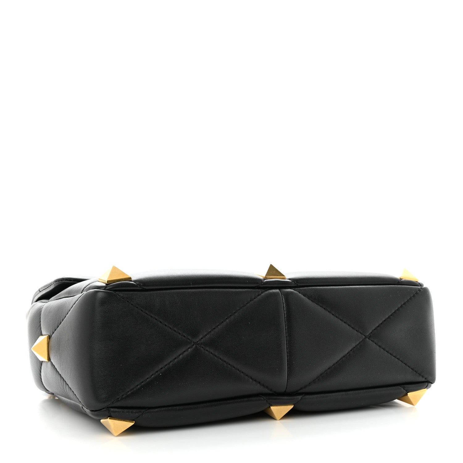 Valentino Garavani Nappa Large Roman Stud Shoulder Bag Black 4 of 11