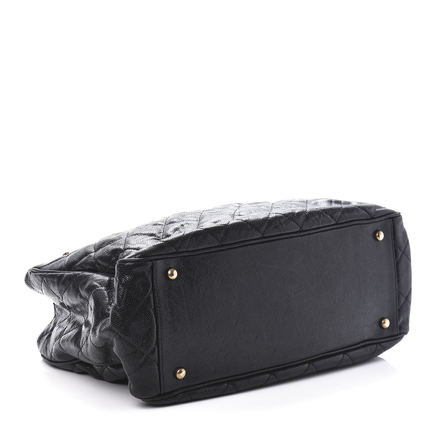 Chanel Glazed Caviar Quilted Small Shiva Tote Black 4 of 10