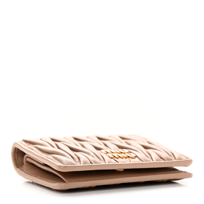 Miu Miu Nappa Matelasse Bi-Fold Compact Wallet Cammeo 4 of 13