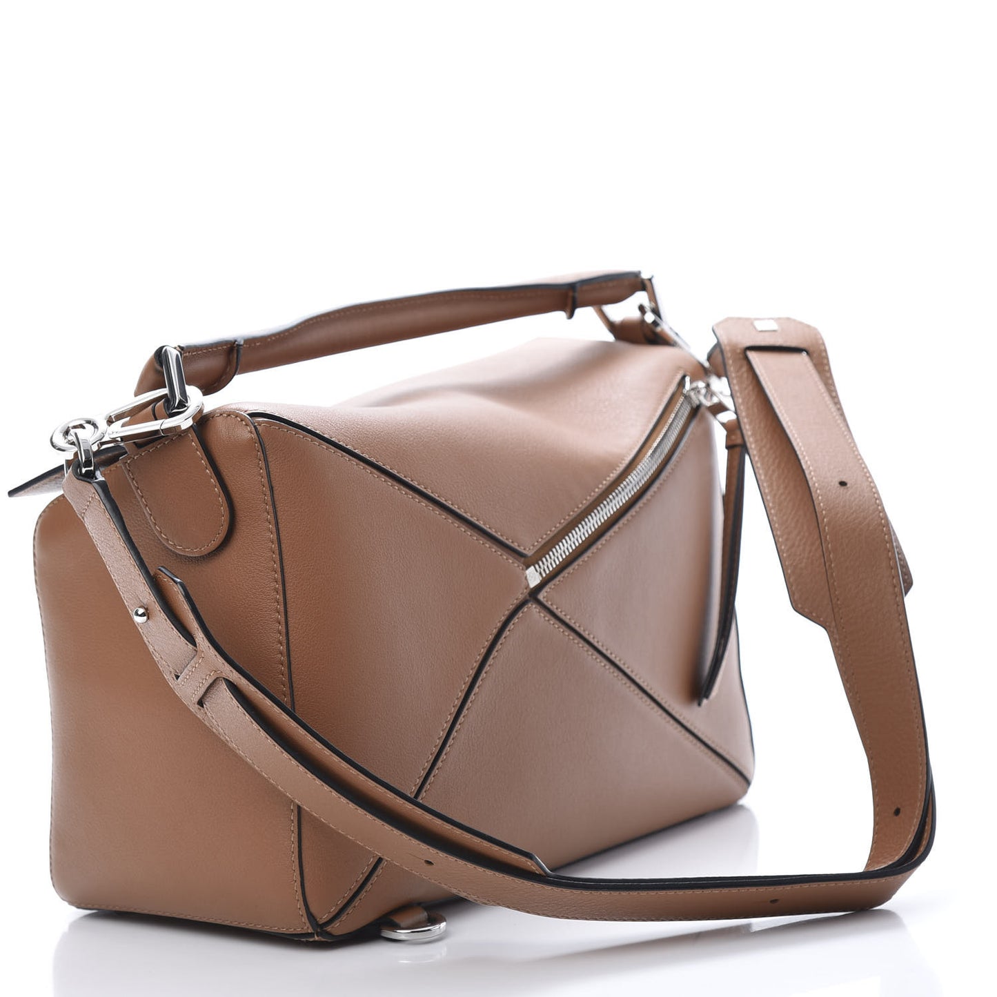 Calfskin Medium Puzzle Bag Tan