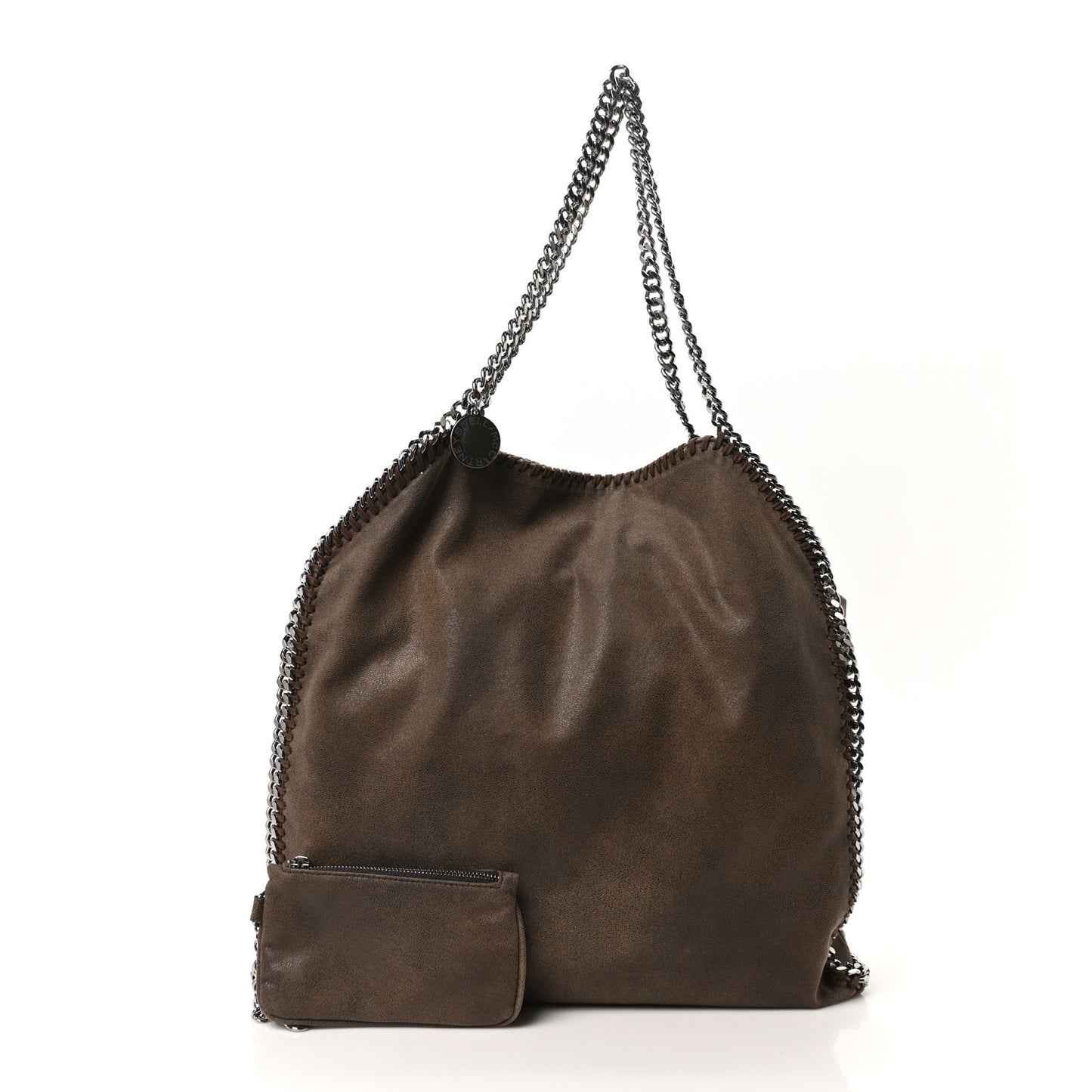 Shaggy Deer Falabella Fold Over Tote Grey