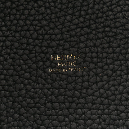 Hermes Taurillon Clemence Picotin Lock 22 MM  Black 6 of 15