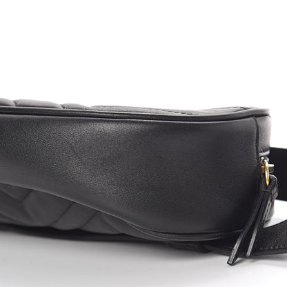 Gucci Calfskin Matelasse GG Marmont Belt Bag 95 38 Black 10 of 10