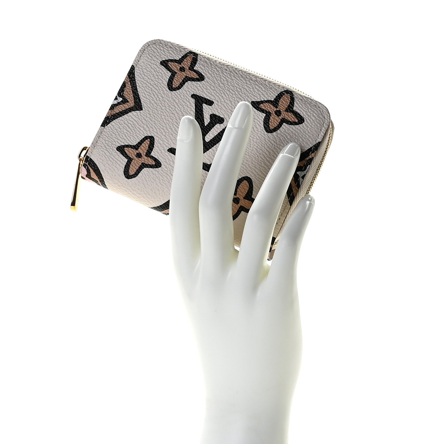 Louis Vuitton Monogram Giant Wild At Heart Zippy Coin Purse Creme 2 of 8