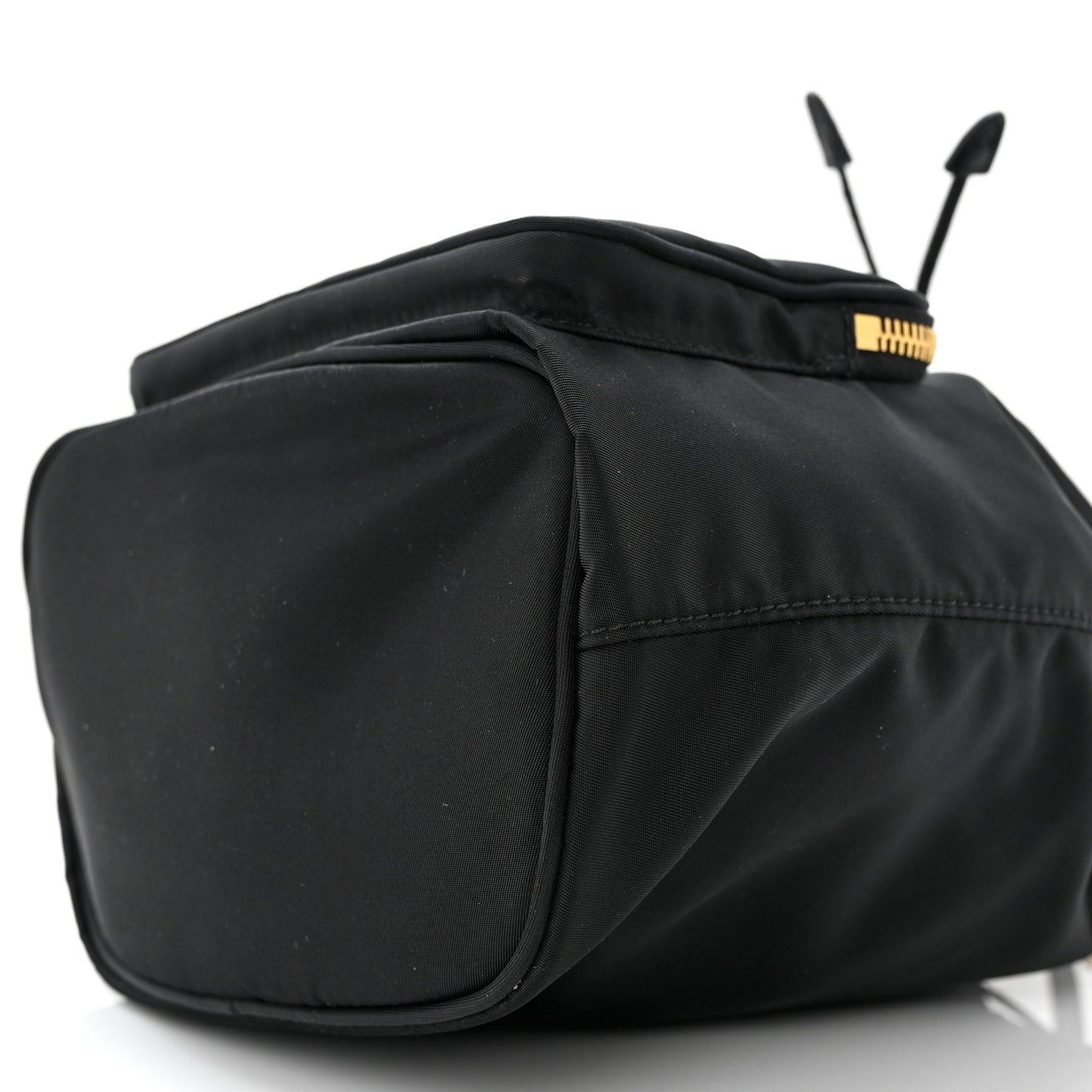 Saffiano Tessuto Nylon Mini Bucket Crossbody Bag Black