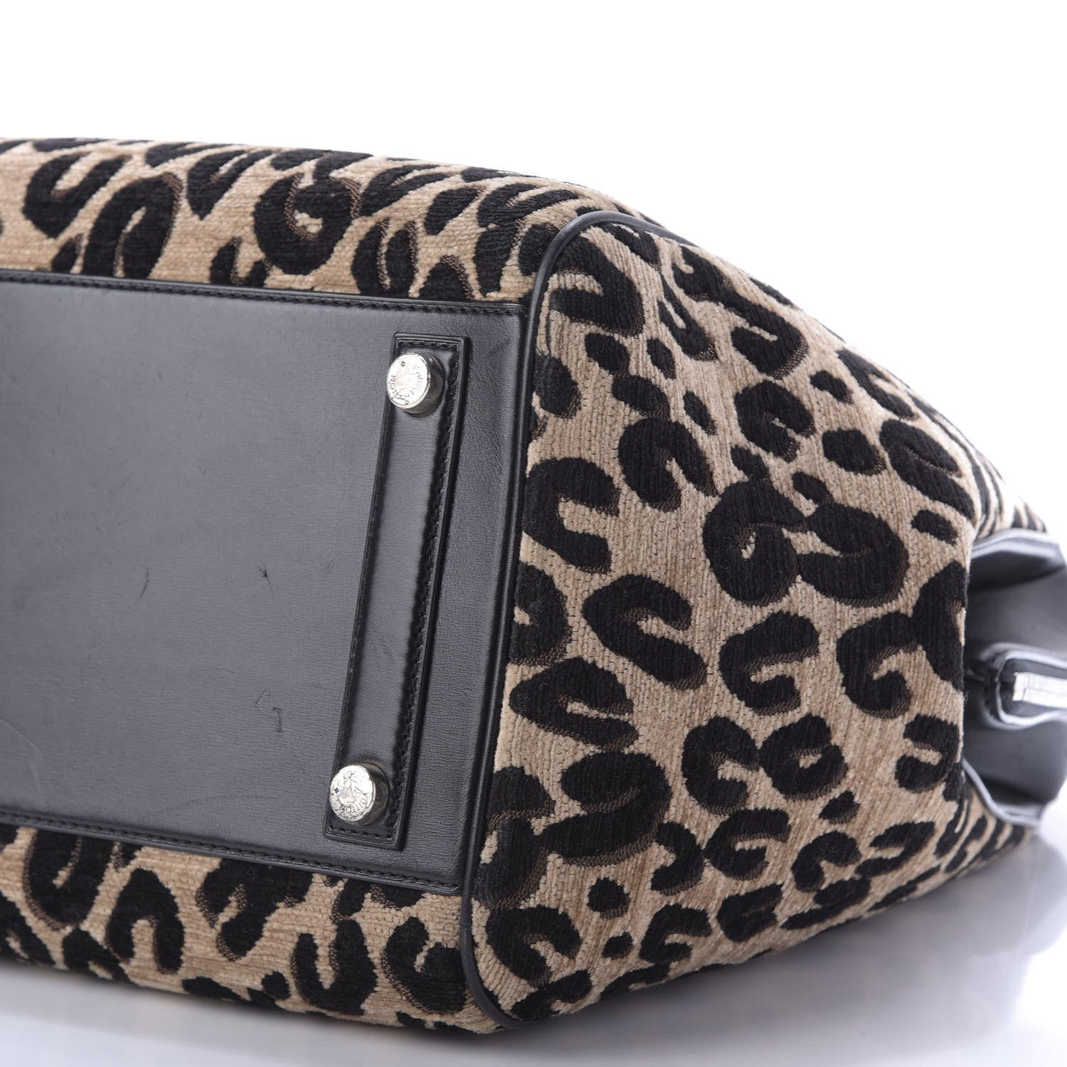Louis Vuitton Jacquard Velvet Leopard Print Stephen Sprouse North South Bag Black 7 of 10