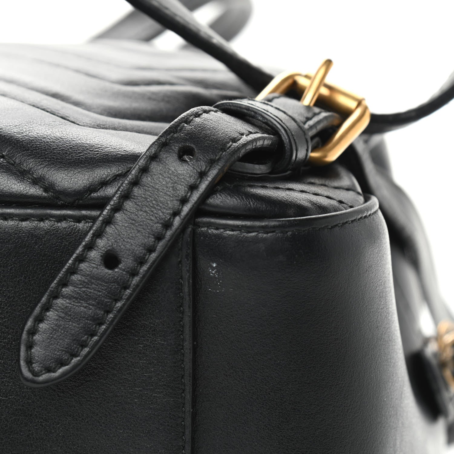 Gucci Calfskin Matelasse GG Marmont Dome Backpack Black 13 of 13