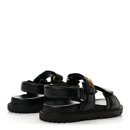 Christian Dior Lambskin Dioract 10mm Sandals 36.5 Black 5 of 13