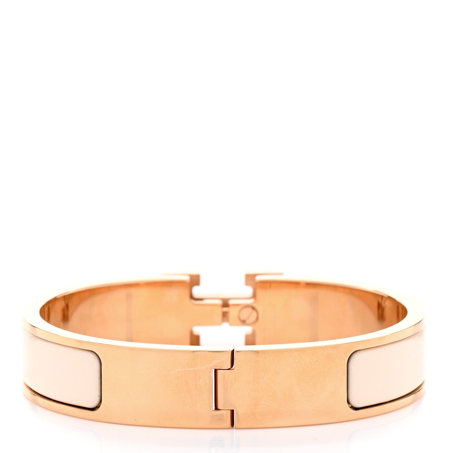 Hermes Enamel Narrow Clic Clac H Bracelet PM Creme 3 of 6