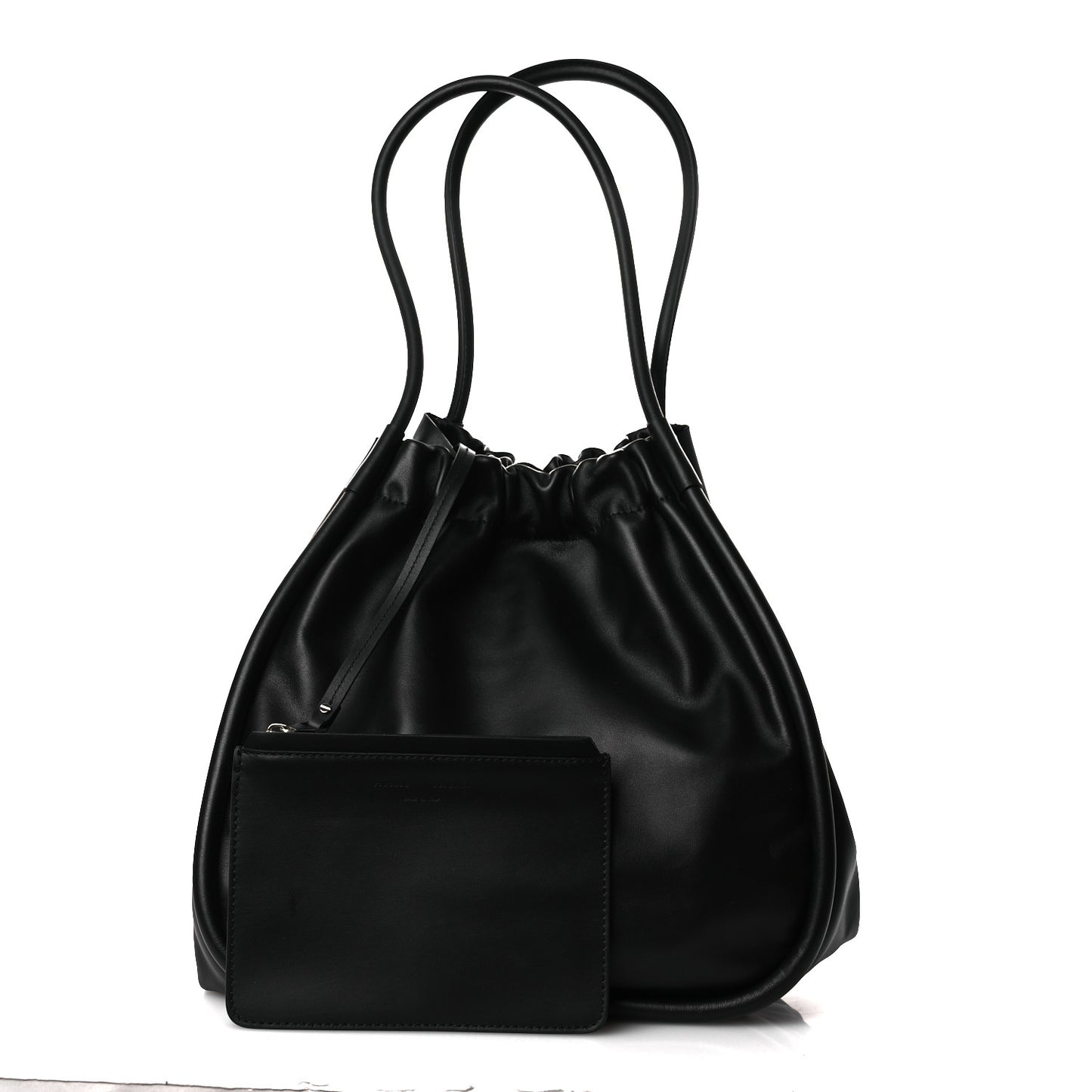 Calfskin XL Ruched Tote Black