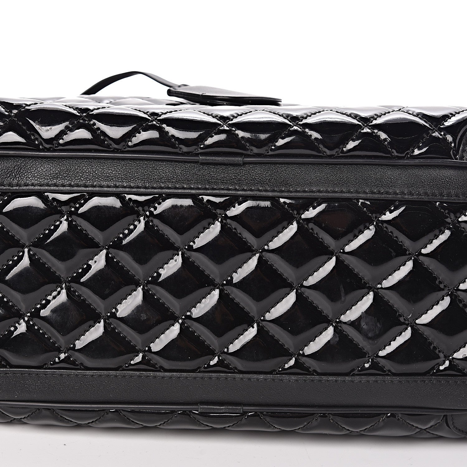 Chanel Patent Quilted Travel Bag Black 14 of 16