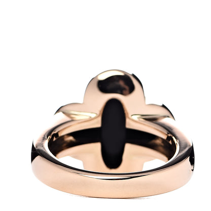 Van Cleef & Arpels 18K Yellow Gold Black Onyx Pure Alhambra Ring 48 4.5 3 of 5