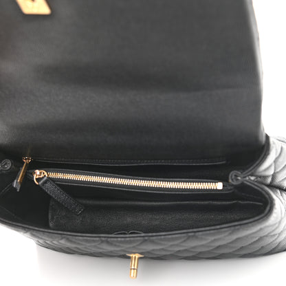 Chanel Caviar Lizard Quilted Small Coco Handle Flap Black 4 of 9