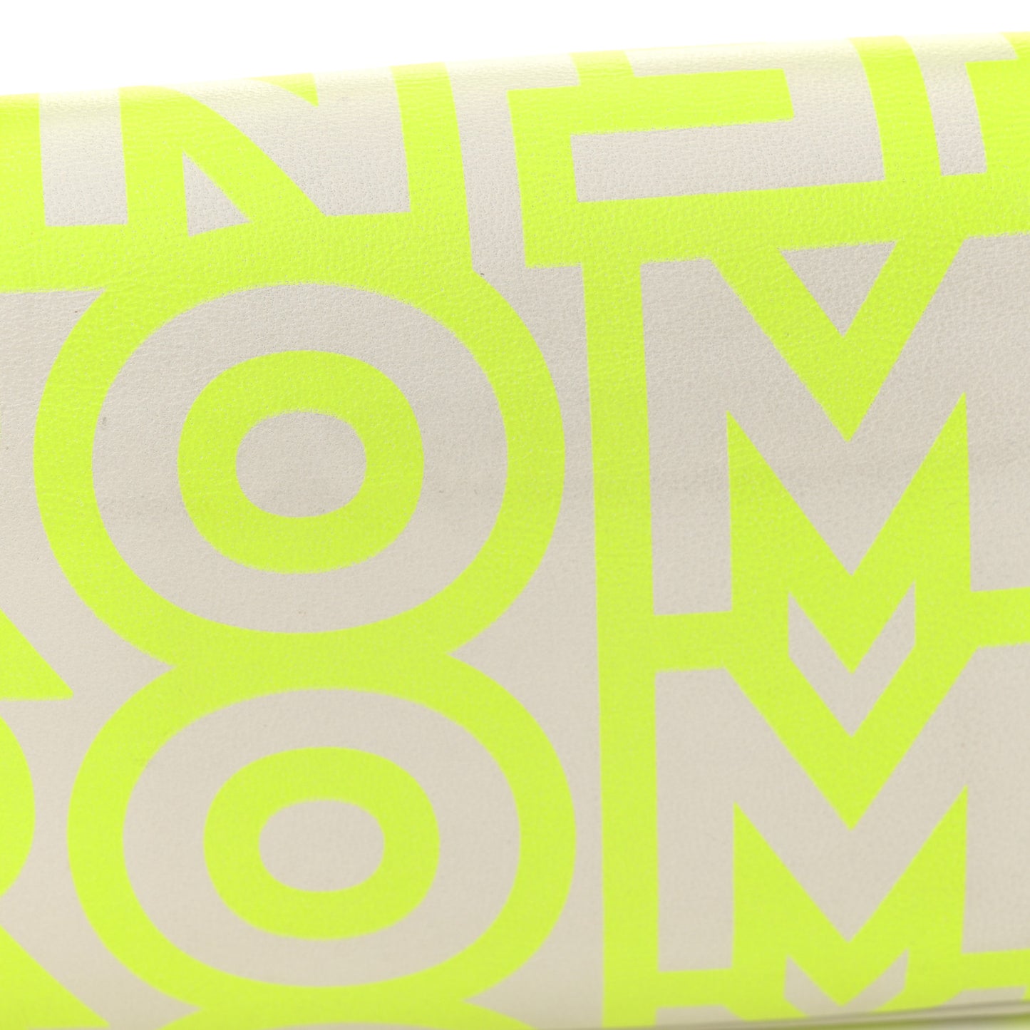 X MARC JACOBS Nappa Vitello King Logo Print Phone Baguette Yellow Fluo