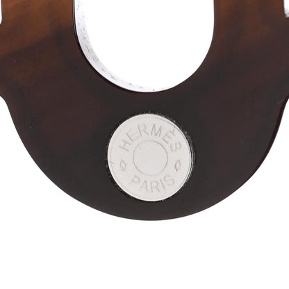 Hermes Buffalo Horn Lacquer Attelage Earrings 4 of 4