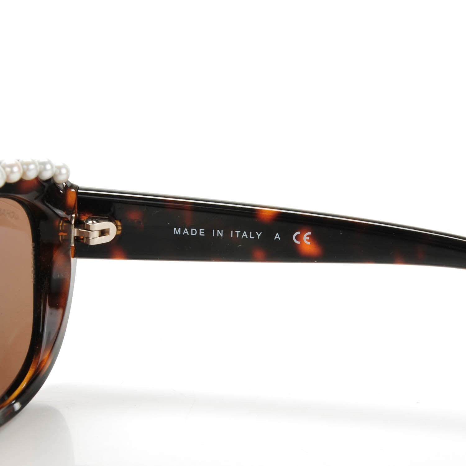 Chanel Freshwater Cultured Pearl Cat Eye Sunglasses 6038-H Tortoise 5 of 5