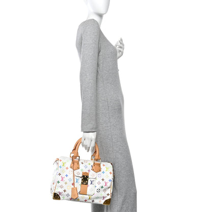 Louis Vuitton Monogram Multicolor Speedy 30 White 2 of 9