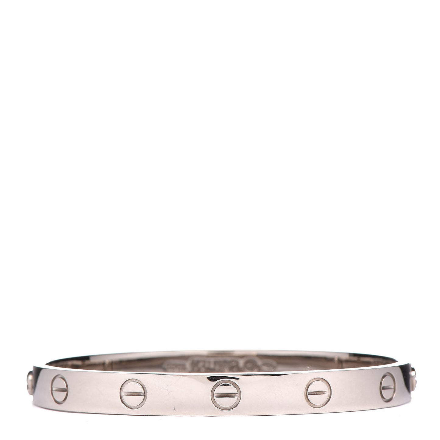 18K White Gold LOVE Bracelet 16