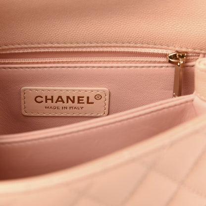 Chanel Caviar Quilted Mini Coco Handle Flap Light Pink 6 of 10