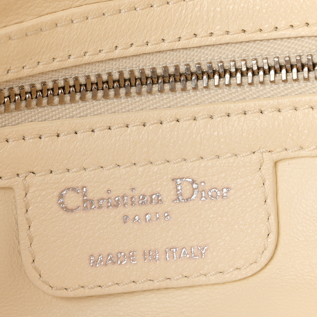 Lambskin Cannage Rendezvous Flap White