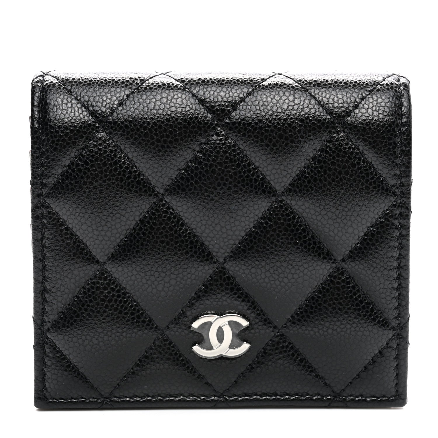 Chanel Caviar Quilted Compact Bifold Wallet Black 1 of 9