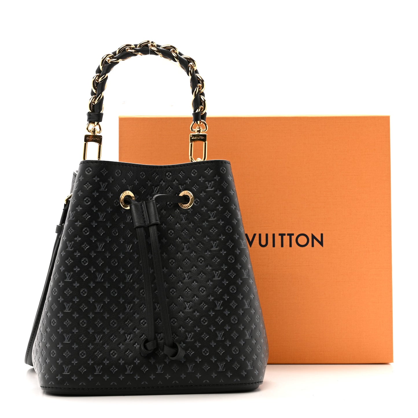 Calfskin Nanogram Embossed Neonoe BB Black