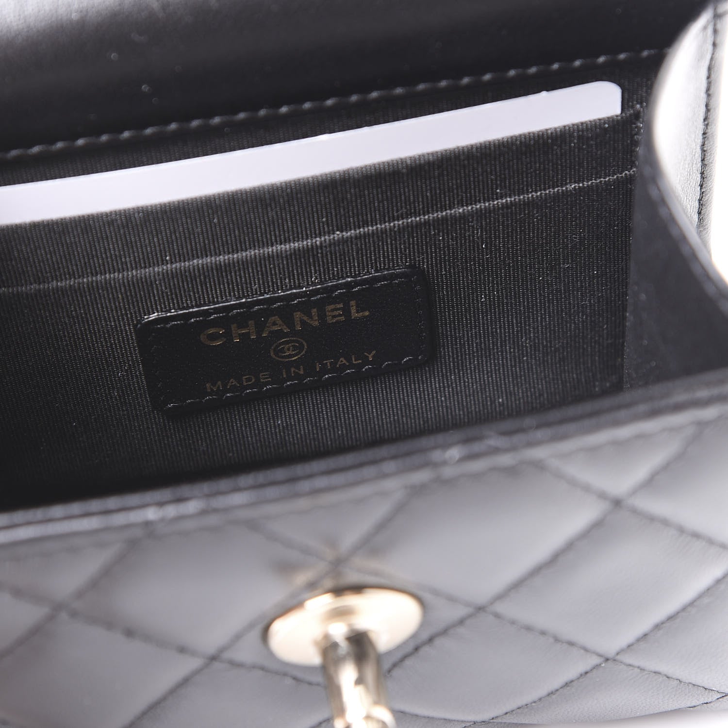 Chanel Lambskin Quilted Mini Trendy CC Chain Wallet Black 5 of 10
