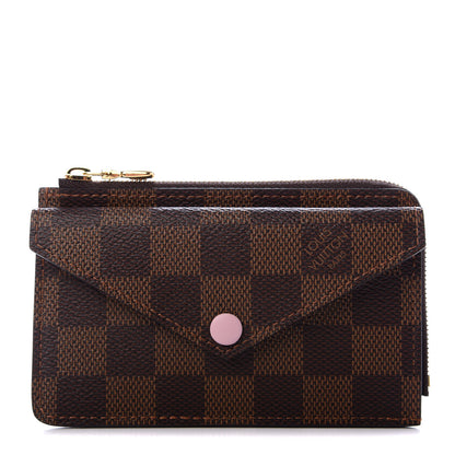 Louis Vuitton Damier Ebene Recto Verso Card Holder Rose Ballerine 1 of 7
